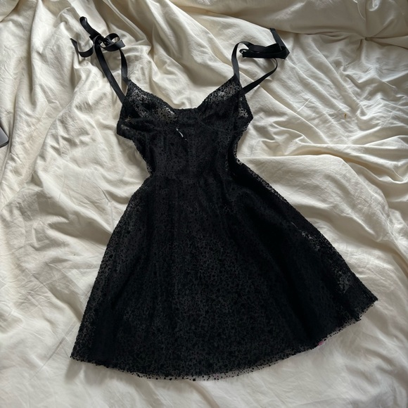 Are You Am I velvet dotted tulle dress - Picture 3 of 6